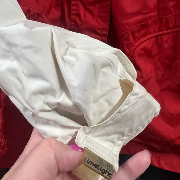 Y2K vintage Limelight Ski Jacket Shell Red and White Sz M - Picture 3 of 15